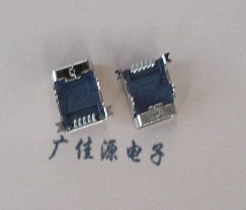 淮安 MINI USB 5PF 90°SMT前插后贴电源接口