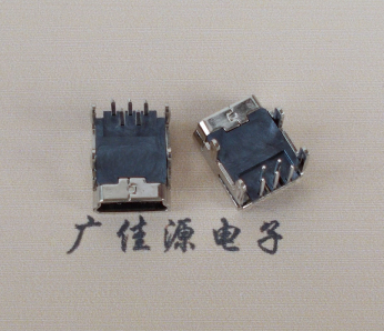 淮安Mini usb 5p接口,迷你B型母座,四脚DIP插板,连接器