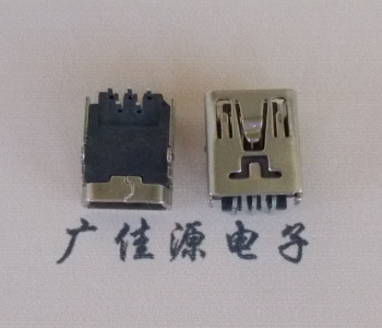 淮安MINI USB前两脚插座 90度卧式 端子DIP针脚定义