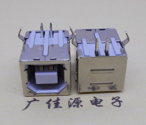 淮安USB BF90度母座 打印机接口 卧式插板DIP白胶
