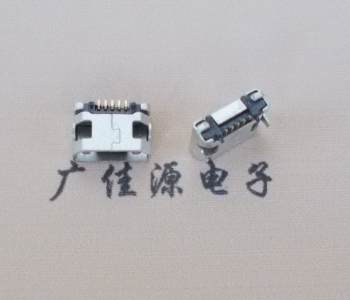 淮安迈克小型 USB连接器 平口5p插座 有柱带焊盘