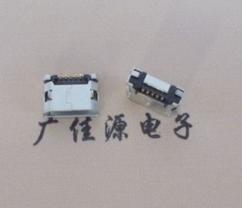 淮安MICRO USB接口 90度卧式母座 插板有柱直边