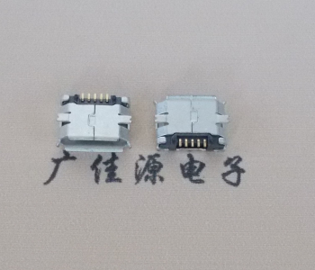 淮安MICRO USB 5Pin母座 贴板封装接口 卷边镀雾锡