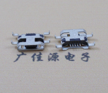 淮安MICRO USB 5PIN接口 沉板1.6MM 四脚插板无导位
