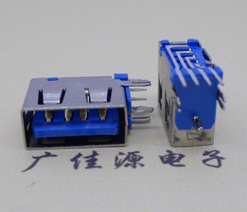淮安USB 测插2.0母座 短体10.0MM 接口 蓝色胶芯