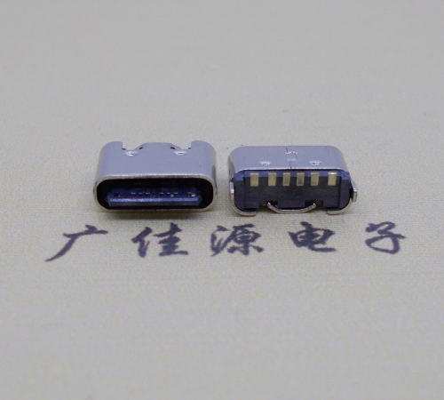 淮安Type-C6p母座接口短体立贴5.0mm