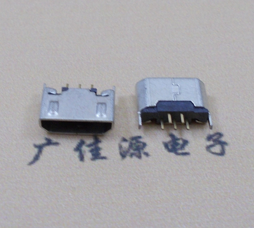 淮安迈克USB 180度母座5p直插带地脚1.5端子直口