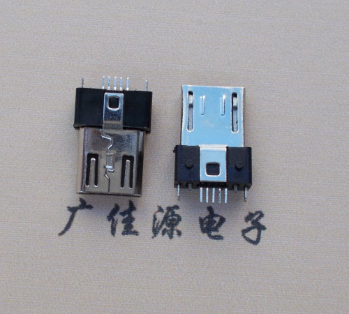 淮安MICRO USB 5P公头B型SMT贴板带柱