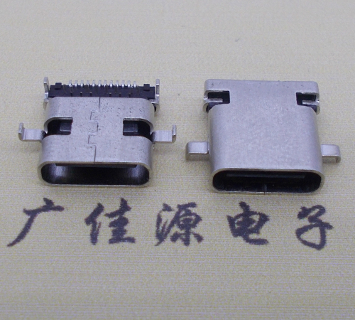 淮安卧式type-c24p母座沉板1.1mm前插后贴连接器