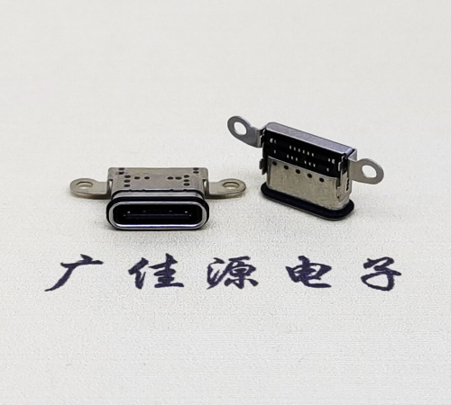 淮安USB 3.1C口.TYPE-C16P防水双排贴插座带螺丝孔